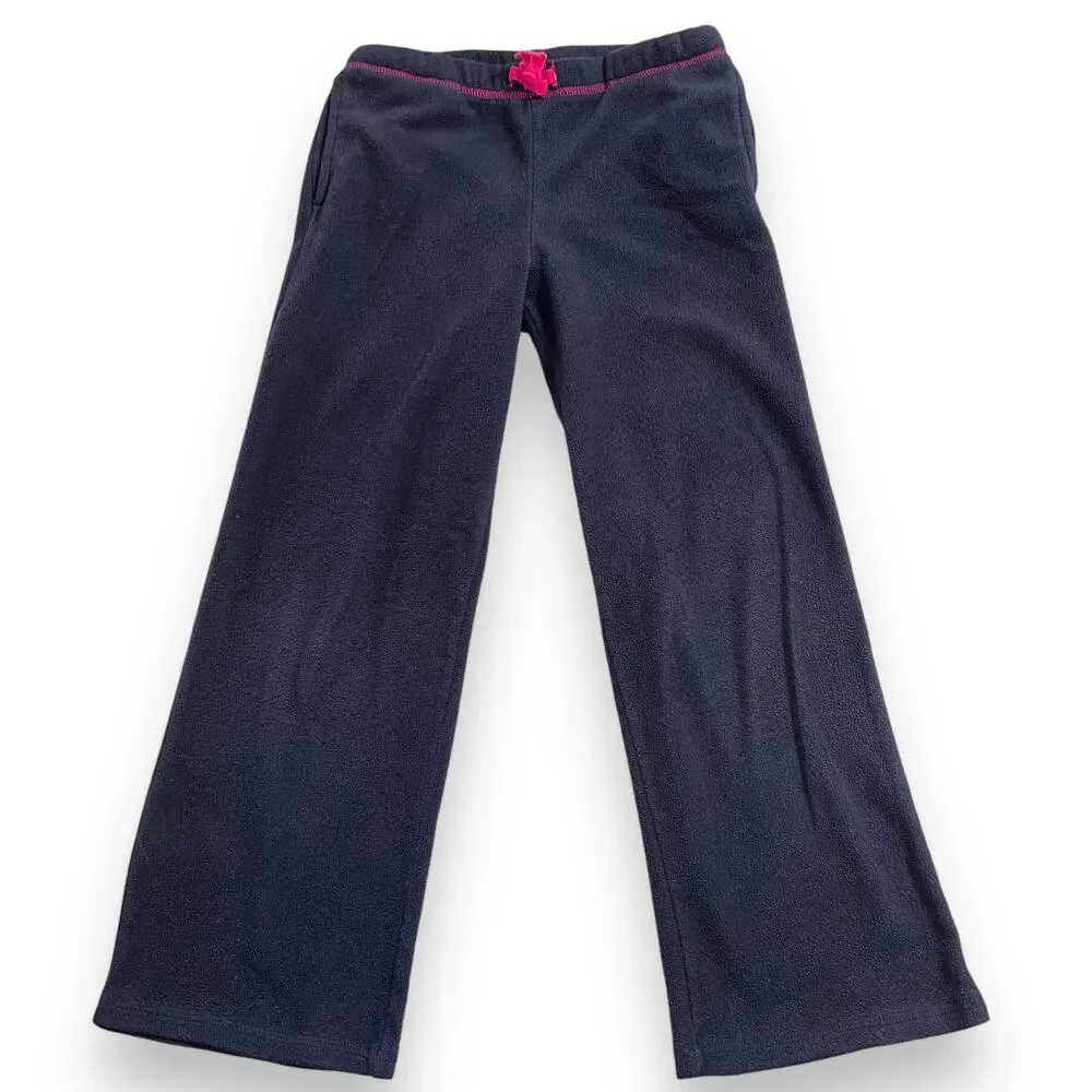 Danskin Now Girls Fleece Pants Casual Pajama Loungewear Navy Blue Medium 7 8